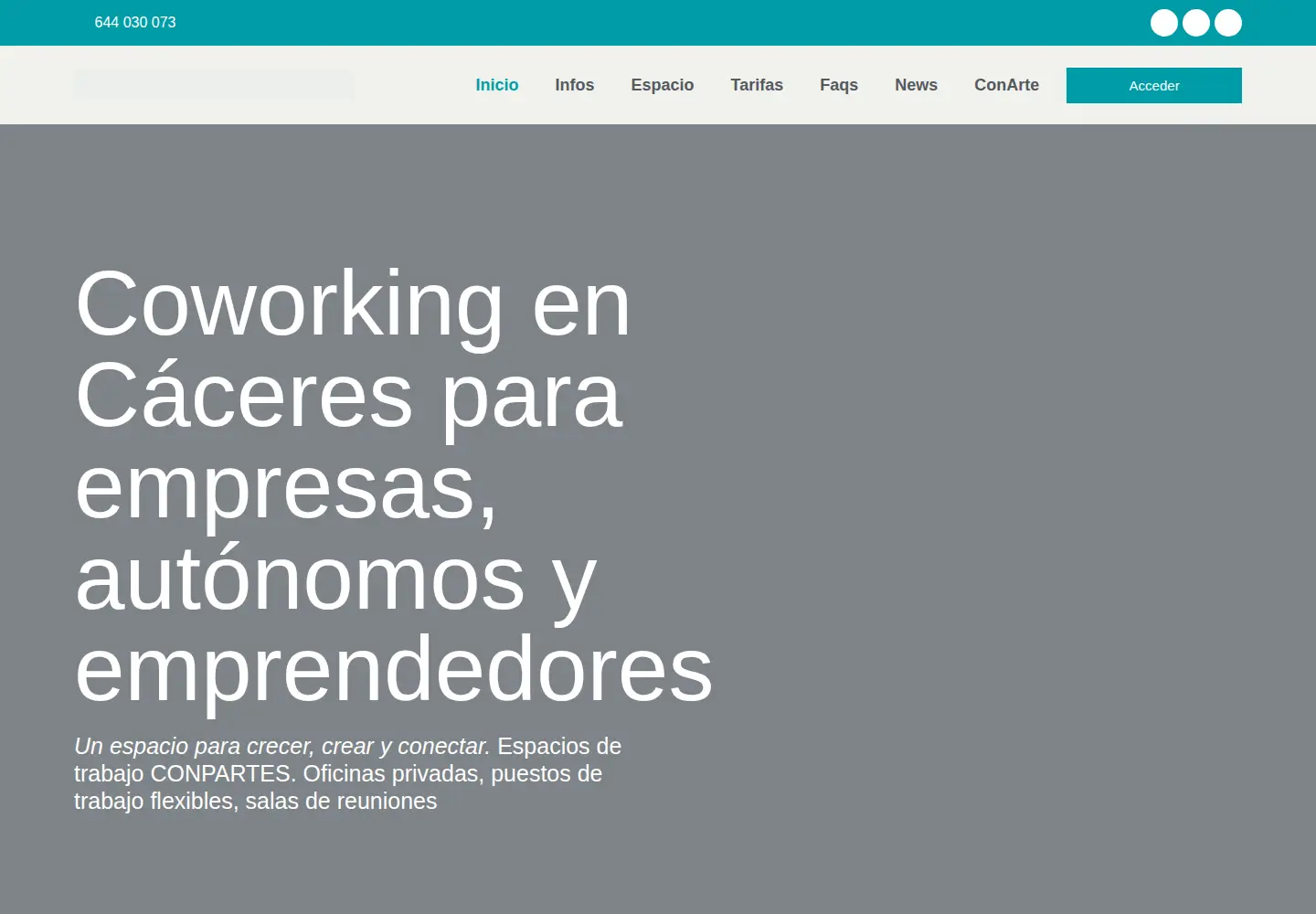Captured homepage of conpartes.es in the current scan
