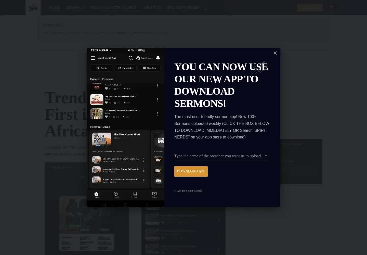 Screenshot of spiritnerds.org