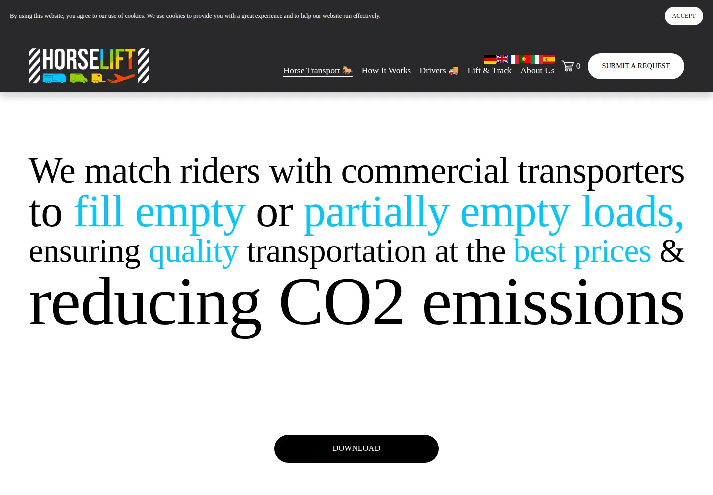 Screenshot of horselift.com