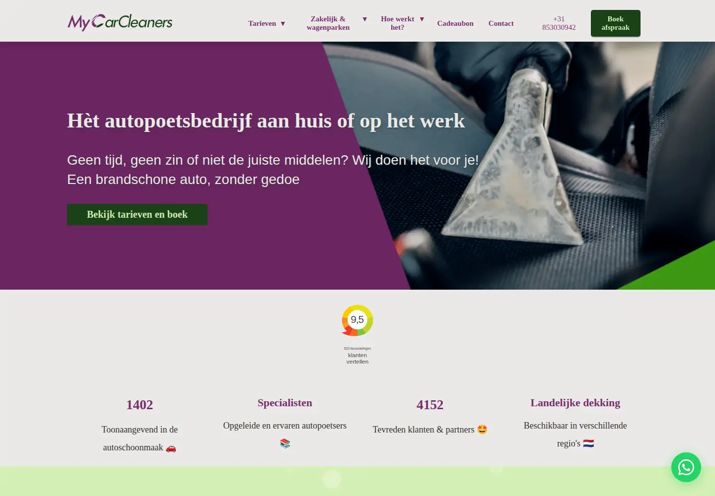 Screenshot of car-cleaners.nl