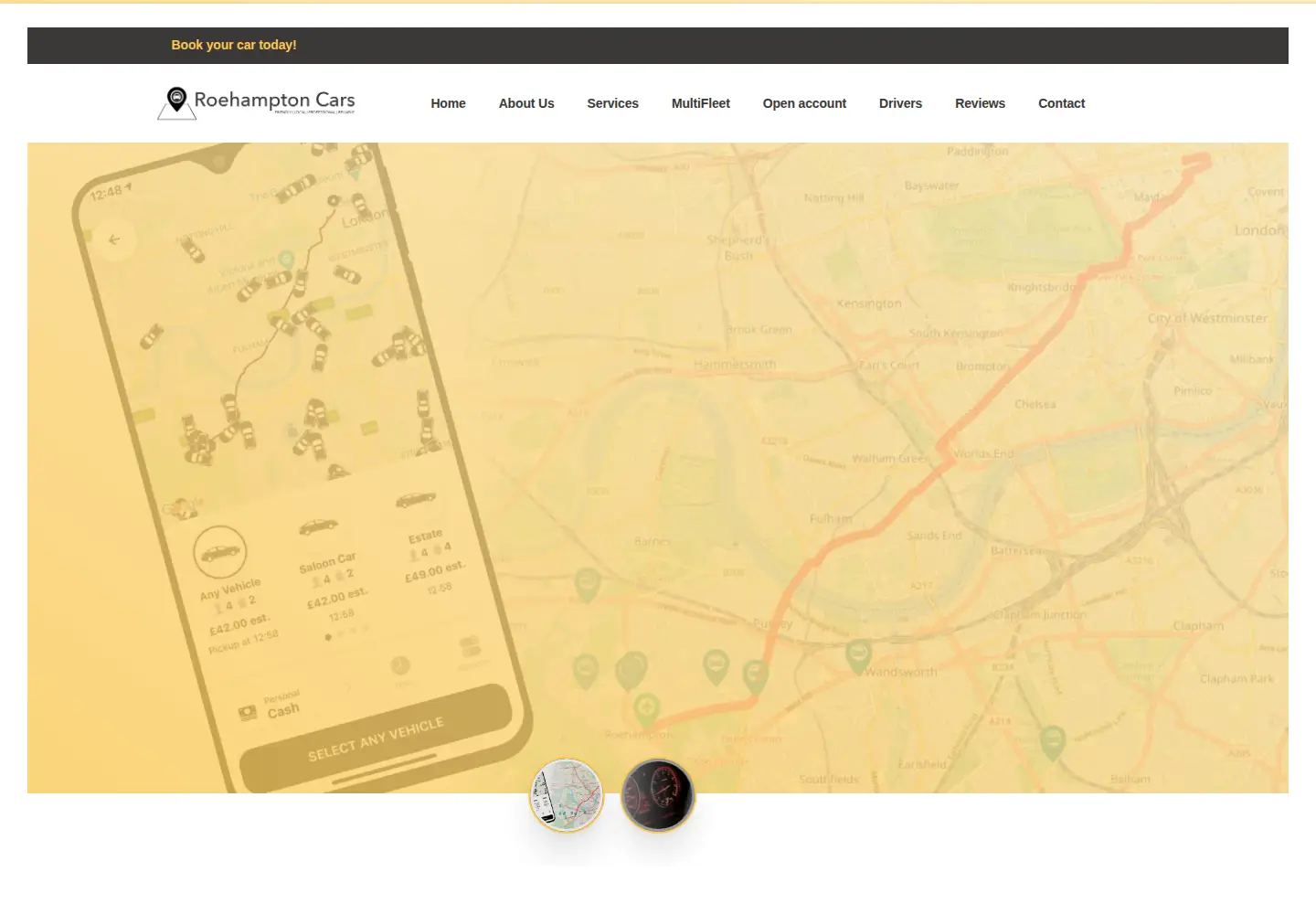 Screenshot of roehamptoncars.co.uk