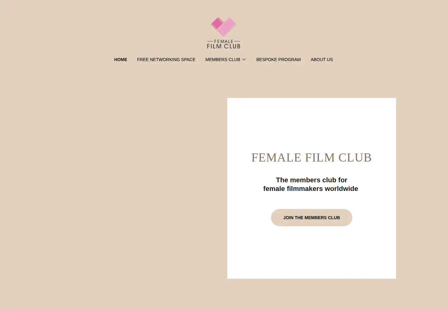 Screenshot of femalefilmclub.com