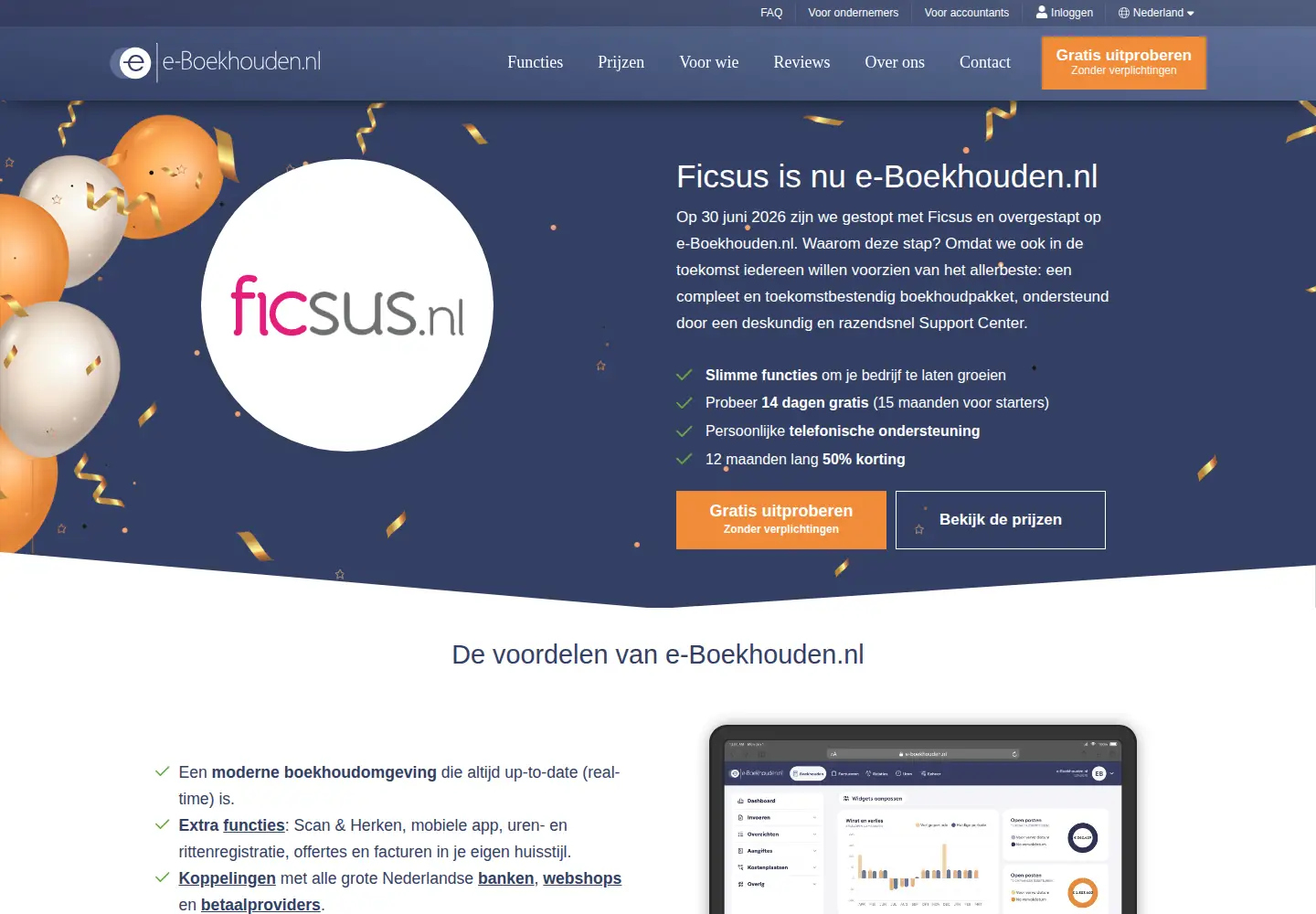 Captured homepage of ficsus.nl in the current scan