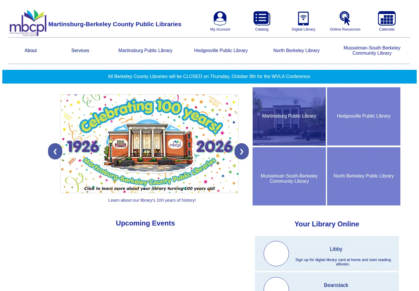 Screenshot of mbcpl.org