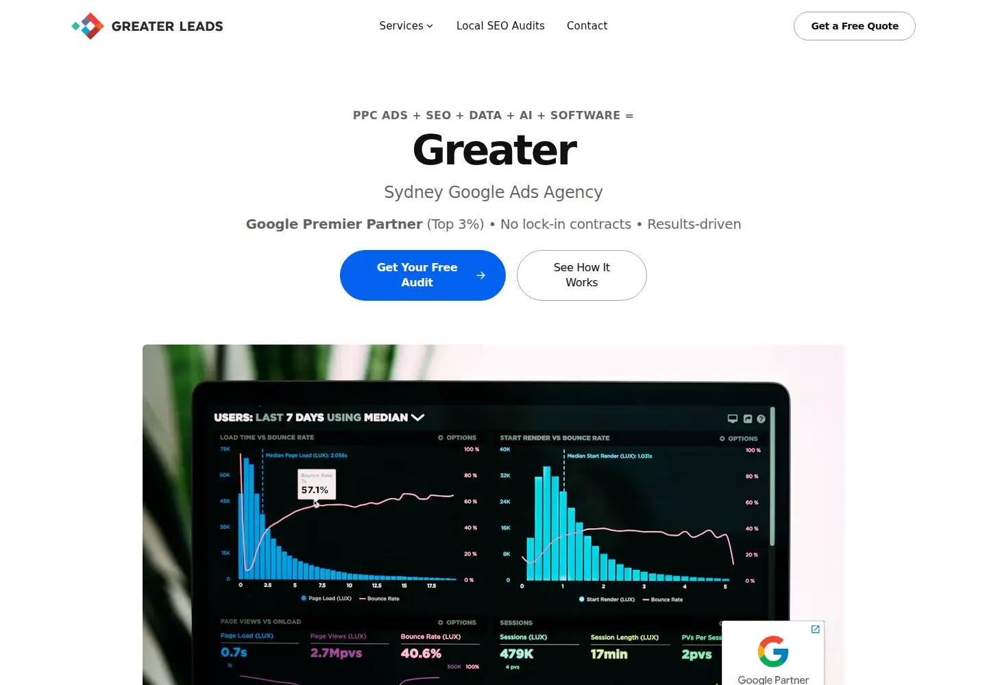 Screenshot of greaterleads.com