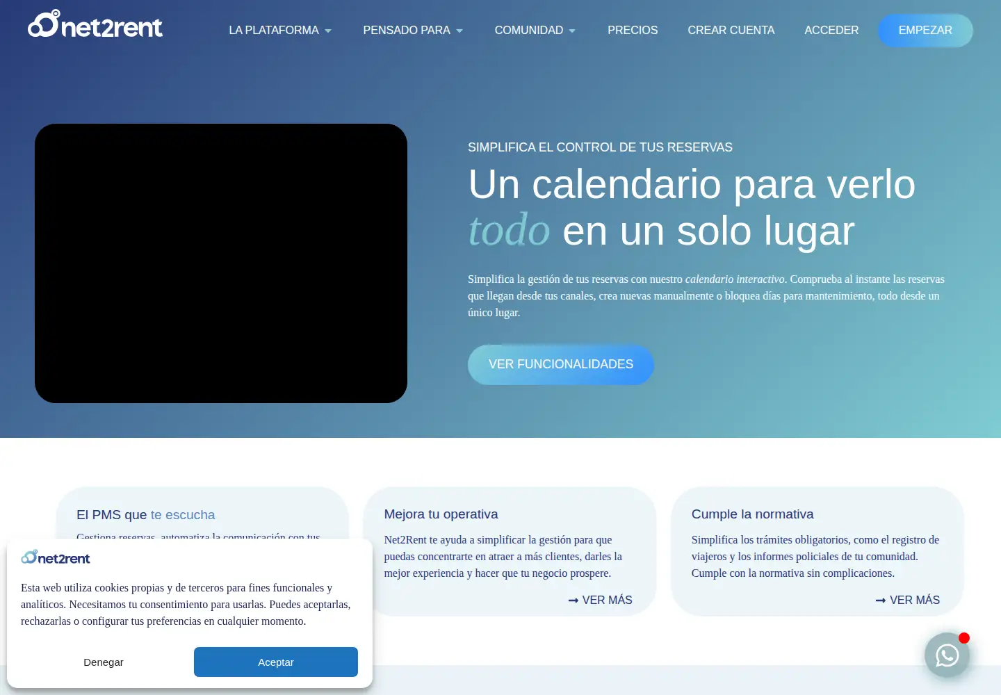 Captured homepage of net2rent.com in the current scan