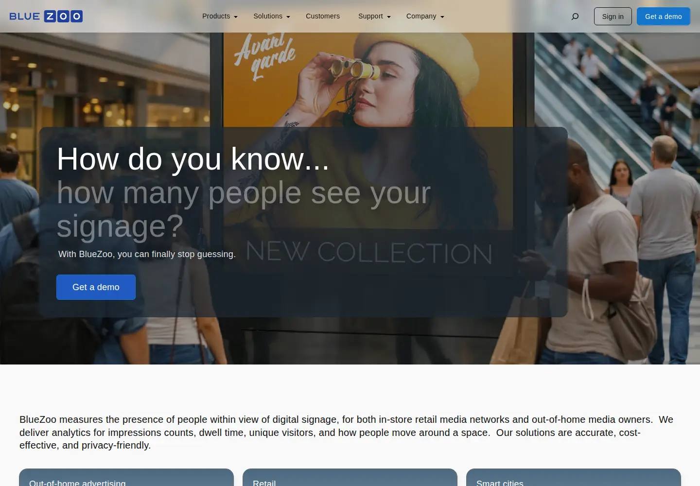 Captured homepage of bluezoo.io in the current scan