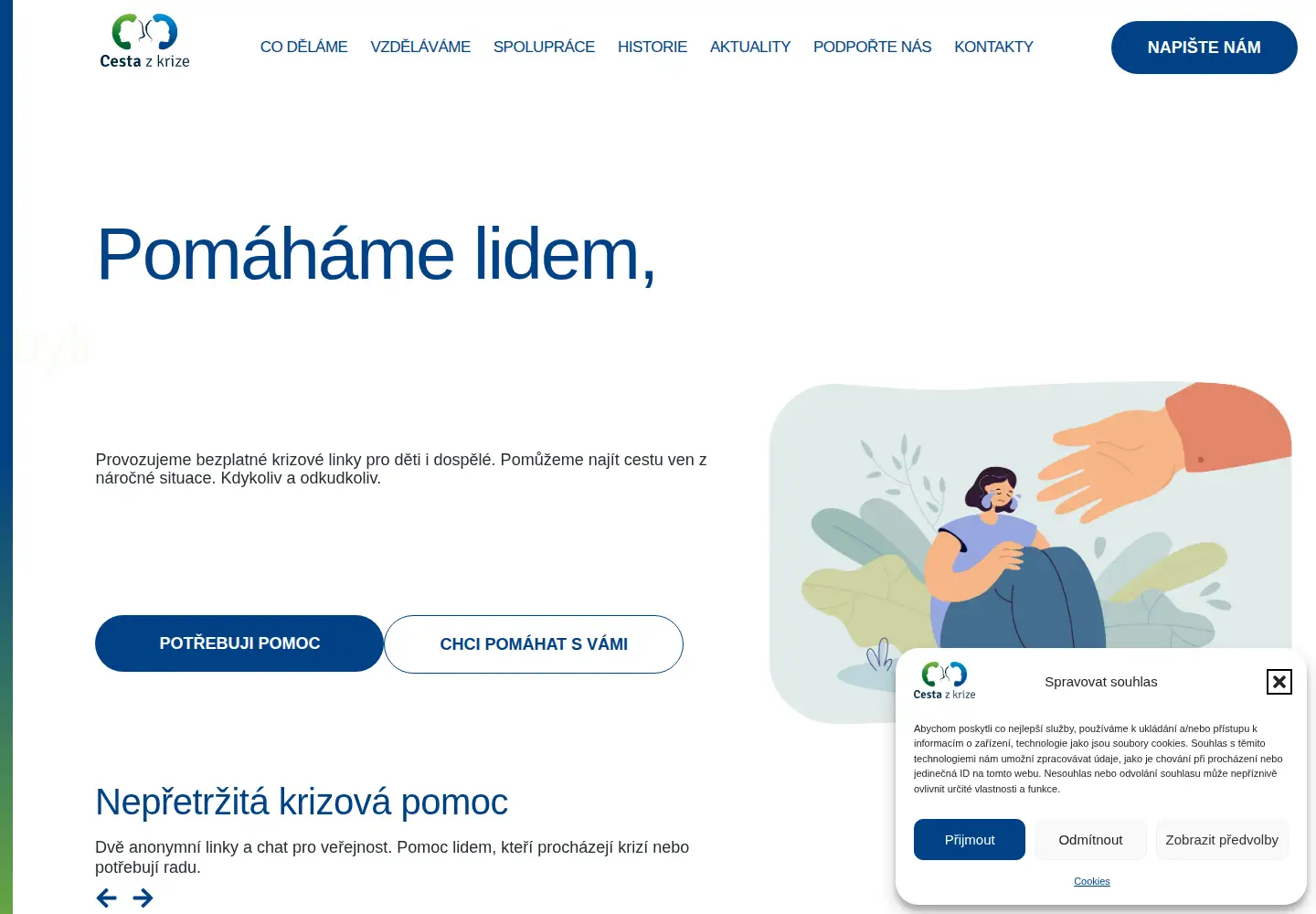 Captured homepage of cestazkrize.net in the current scan