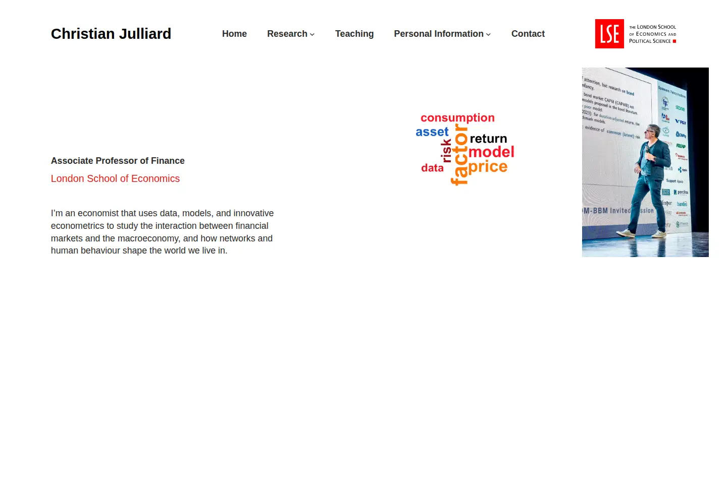 Captured homepage of christianjulliard.net in the current scan