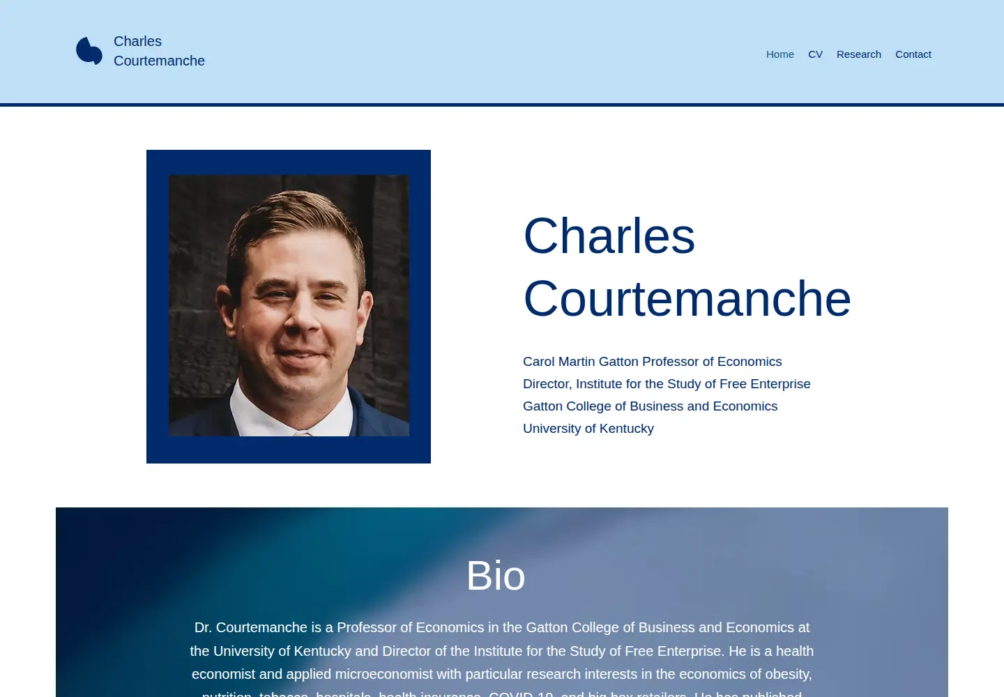 Captured homepage of courtemanche.org in the current scan