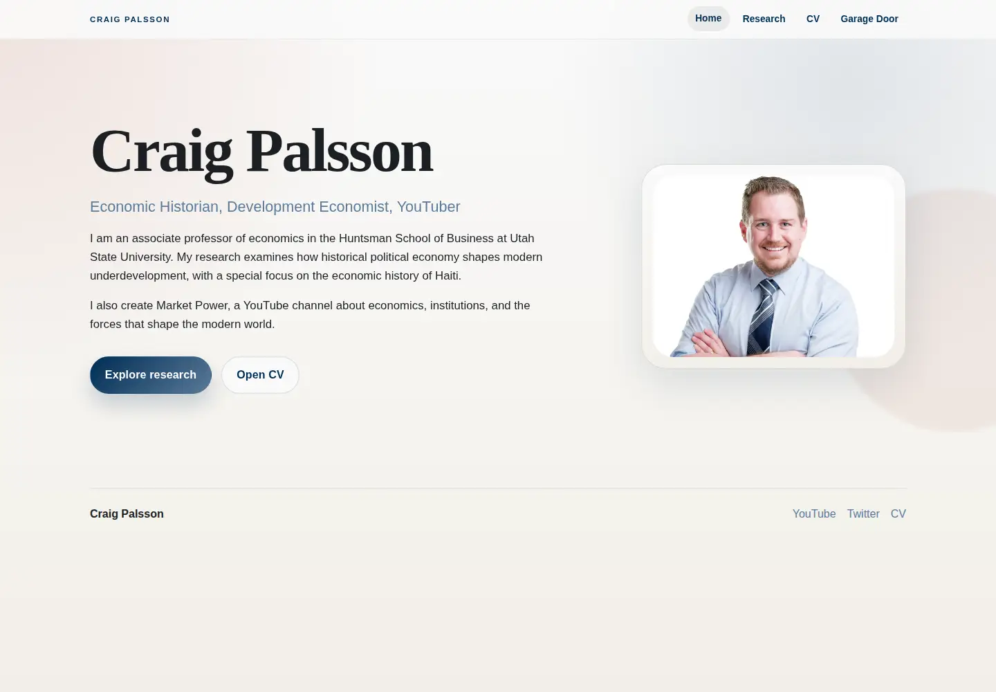 Screenshot of craigpalsson.com