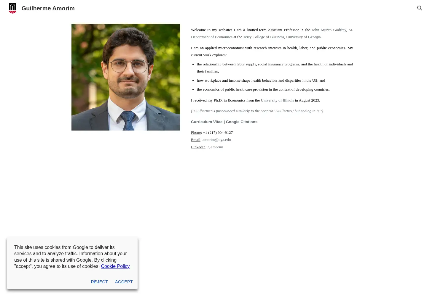 Screenshot of gamorim.com
