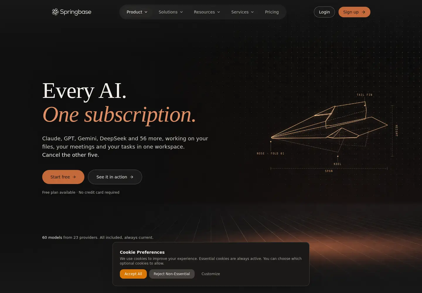 Screenshot of springbase.ai