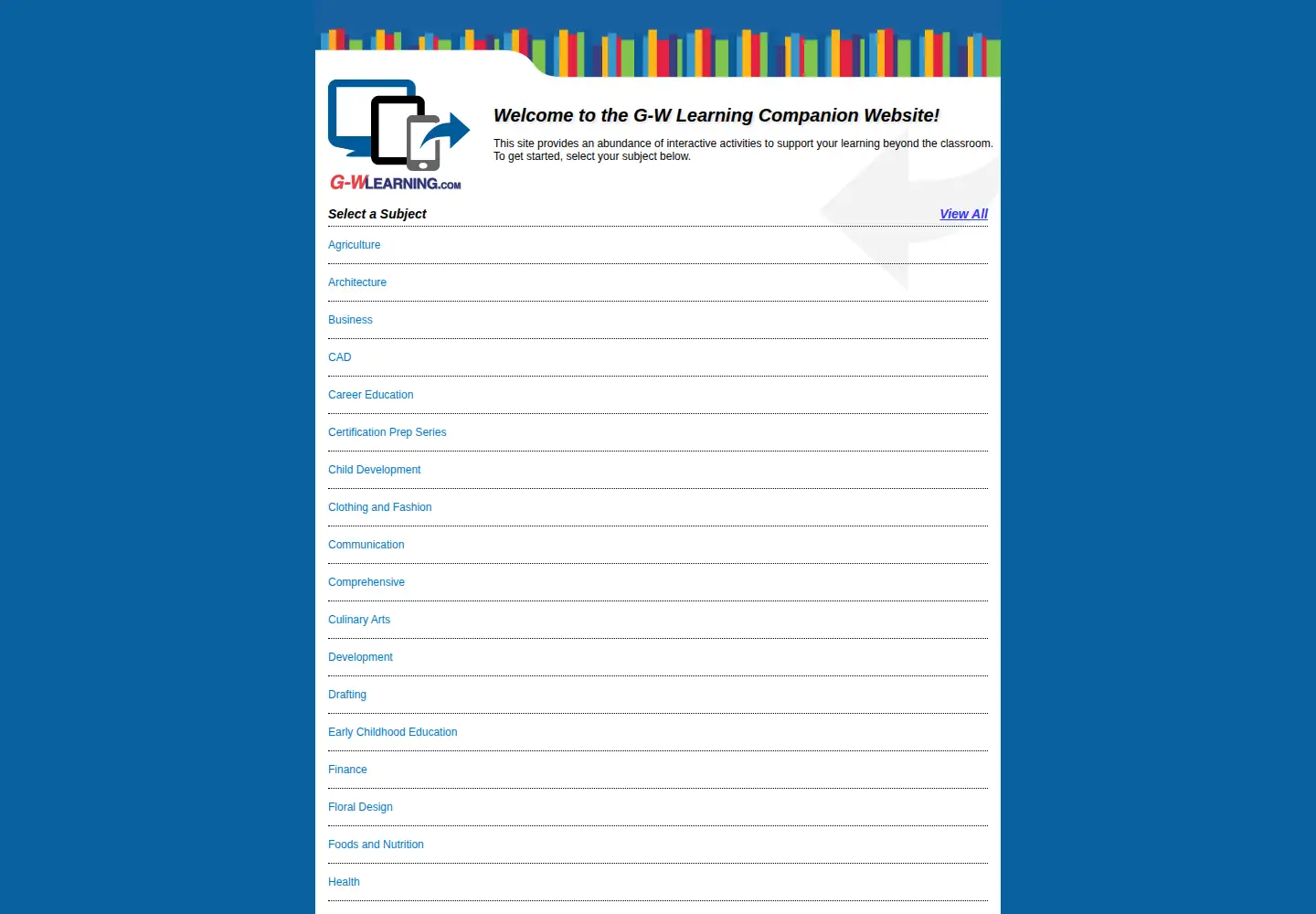 Screenshot of g-wlearning.com