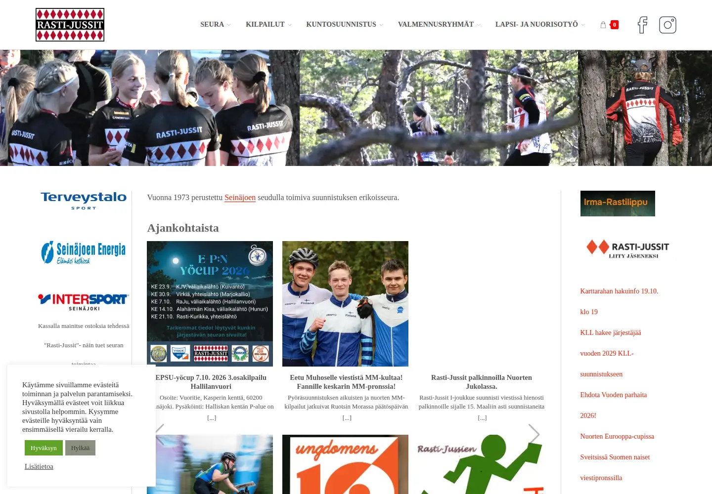 Screenshot of rastijussit.fi