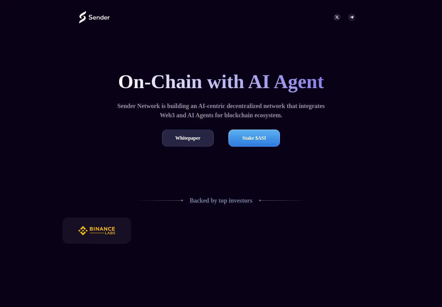 Captured homepage of sender.org in the current scan