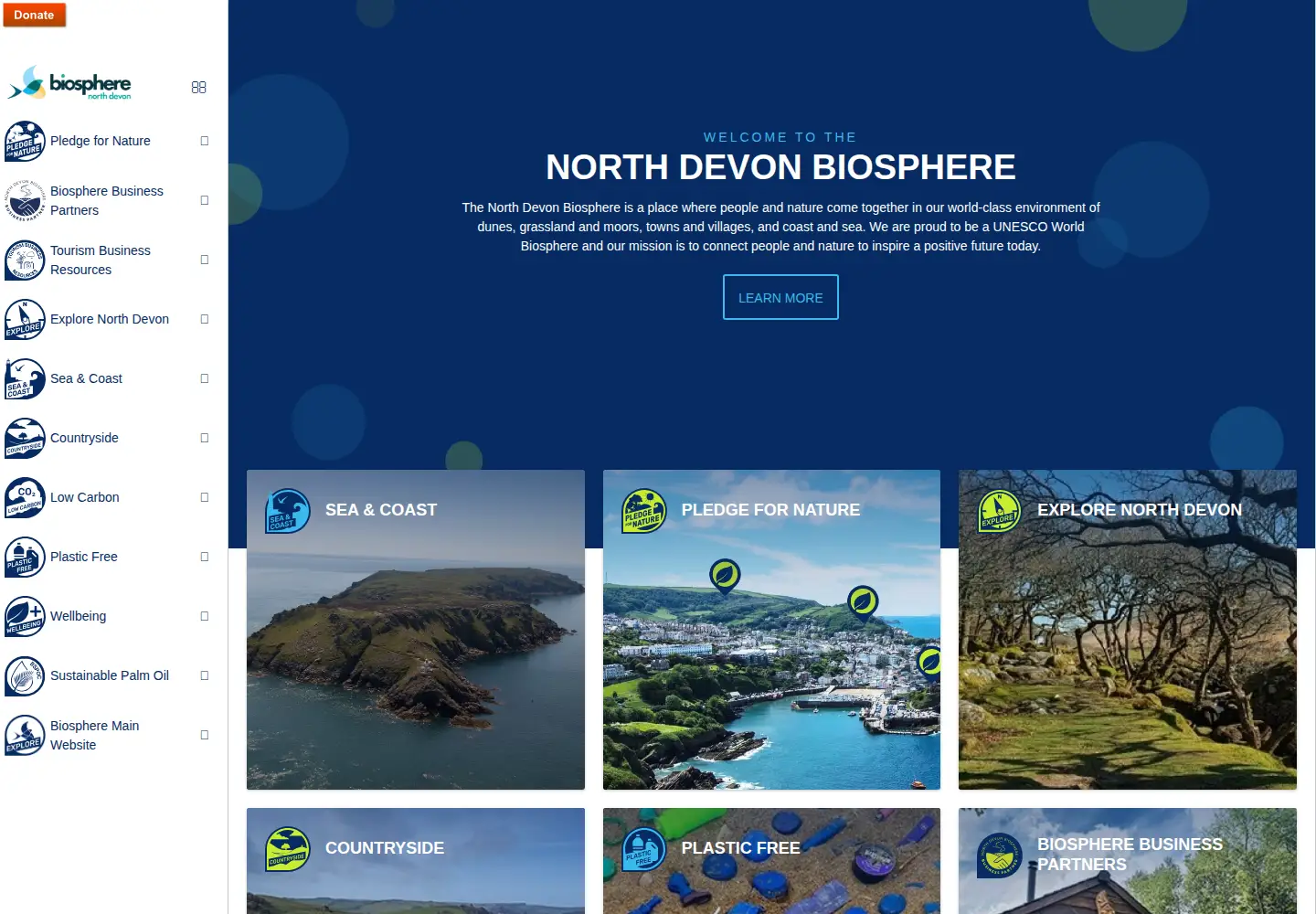 Screenshot of biosphere.org.uk