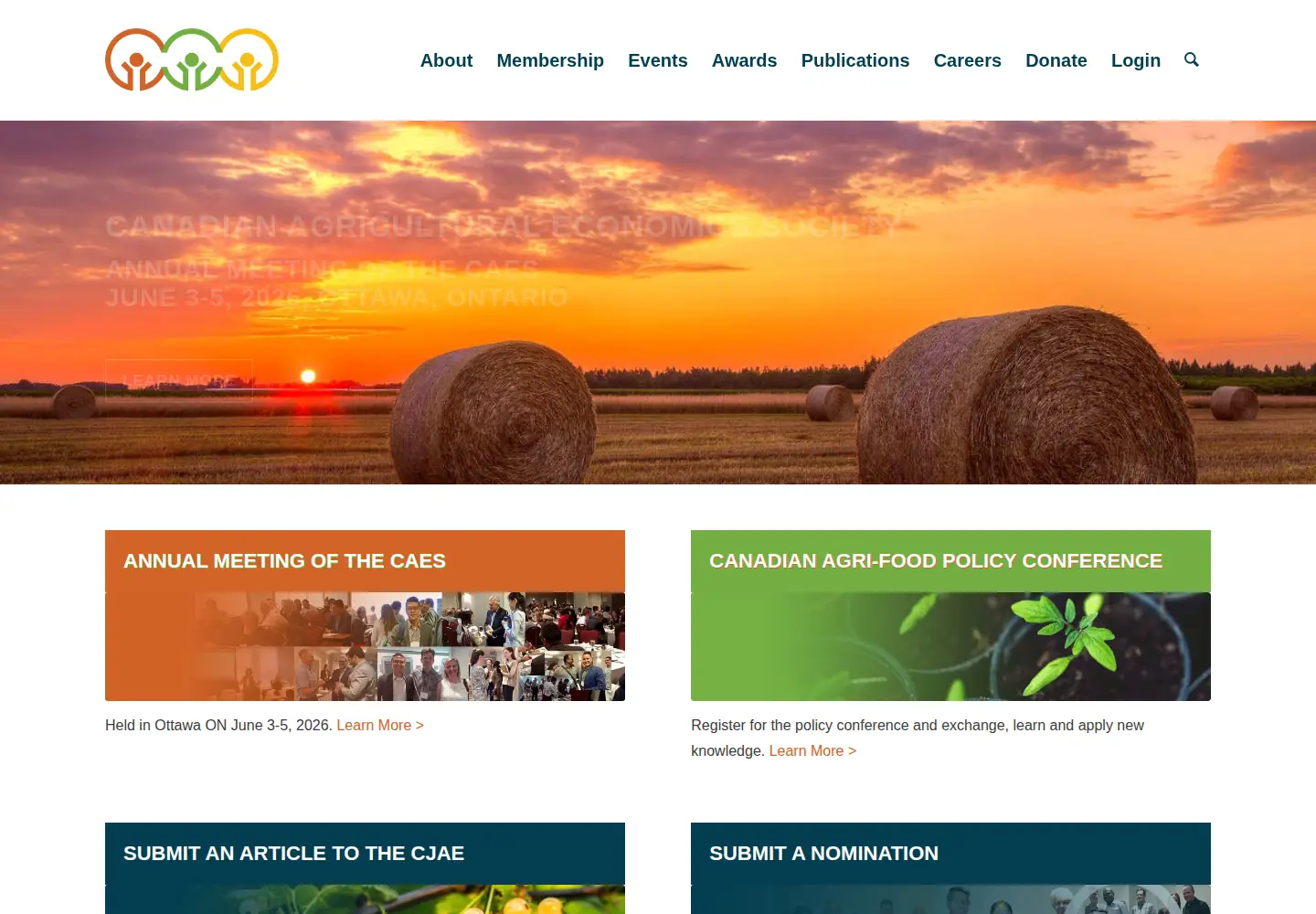 Captured homepage of caes-scae.ca in the current scan