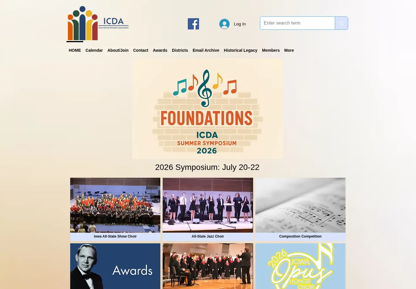 Screenshot of iowachoral.org