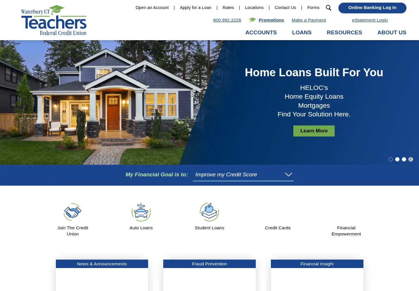 Screenshot of wctfcu.com