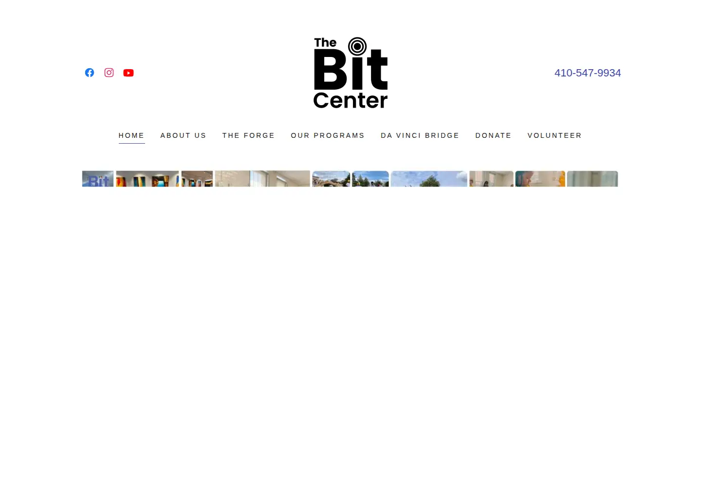 Captured homepage of thebitcenter.org in the current scan