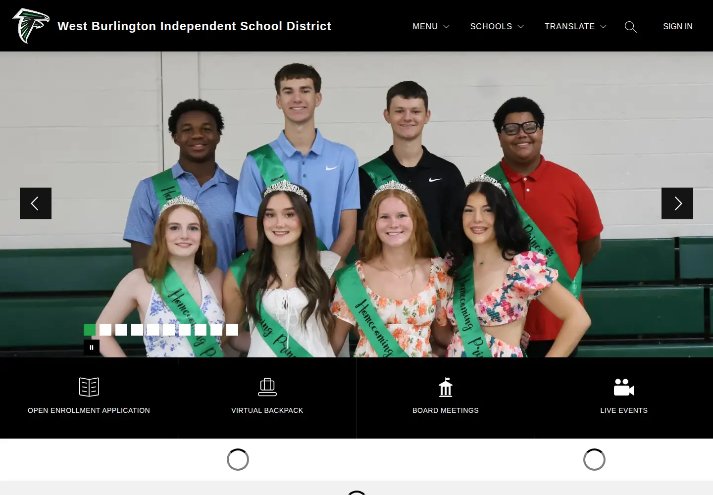 Screenshot of wbisd.com