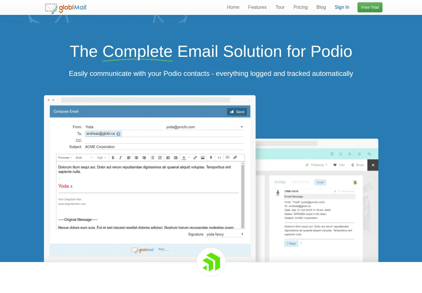Screenshot of globimail.com