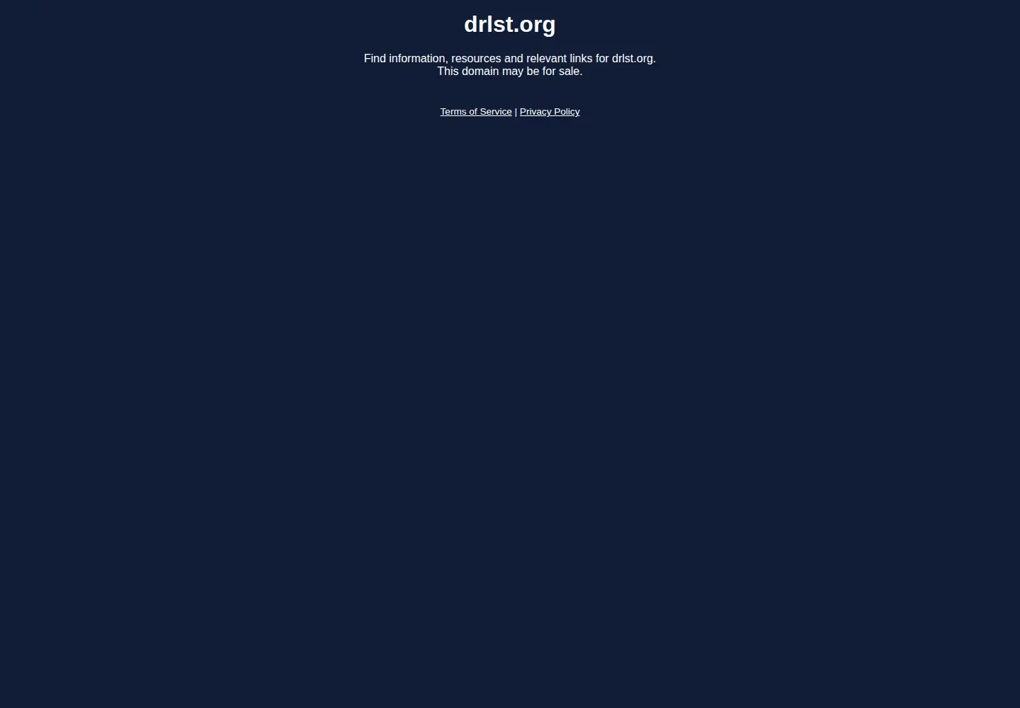 Captured homepage of drlst.org in the current scan