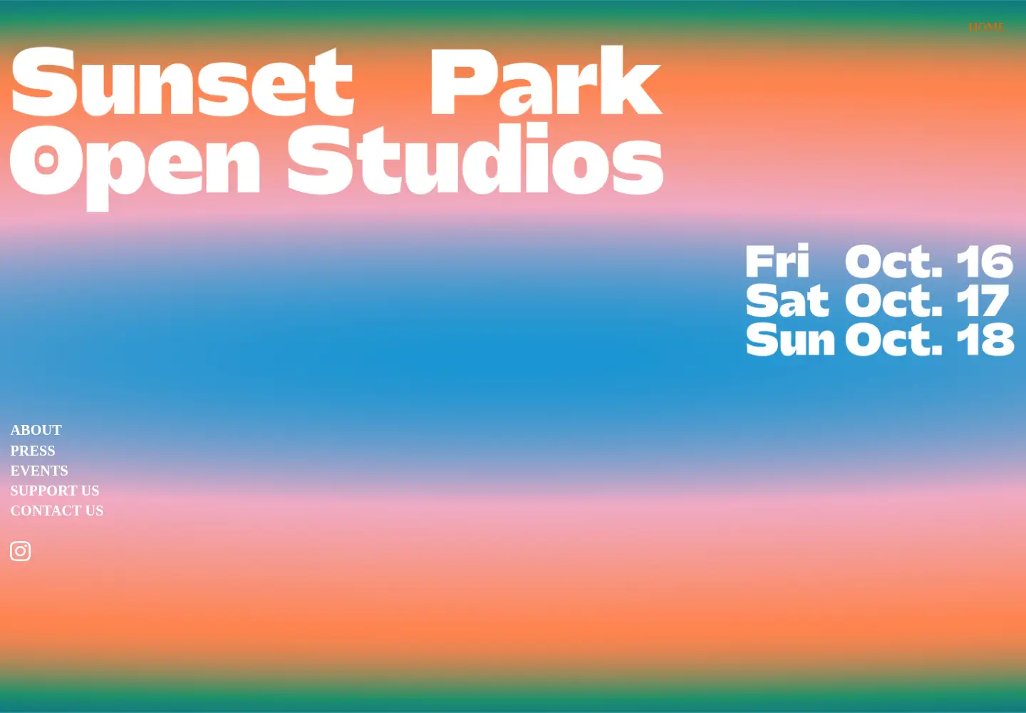 Captured homepage of sunsetparkopenstudios.org in the current scan