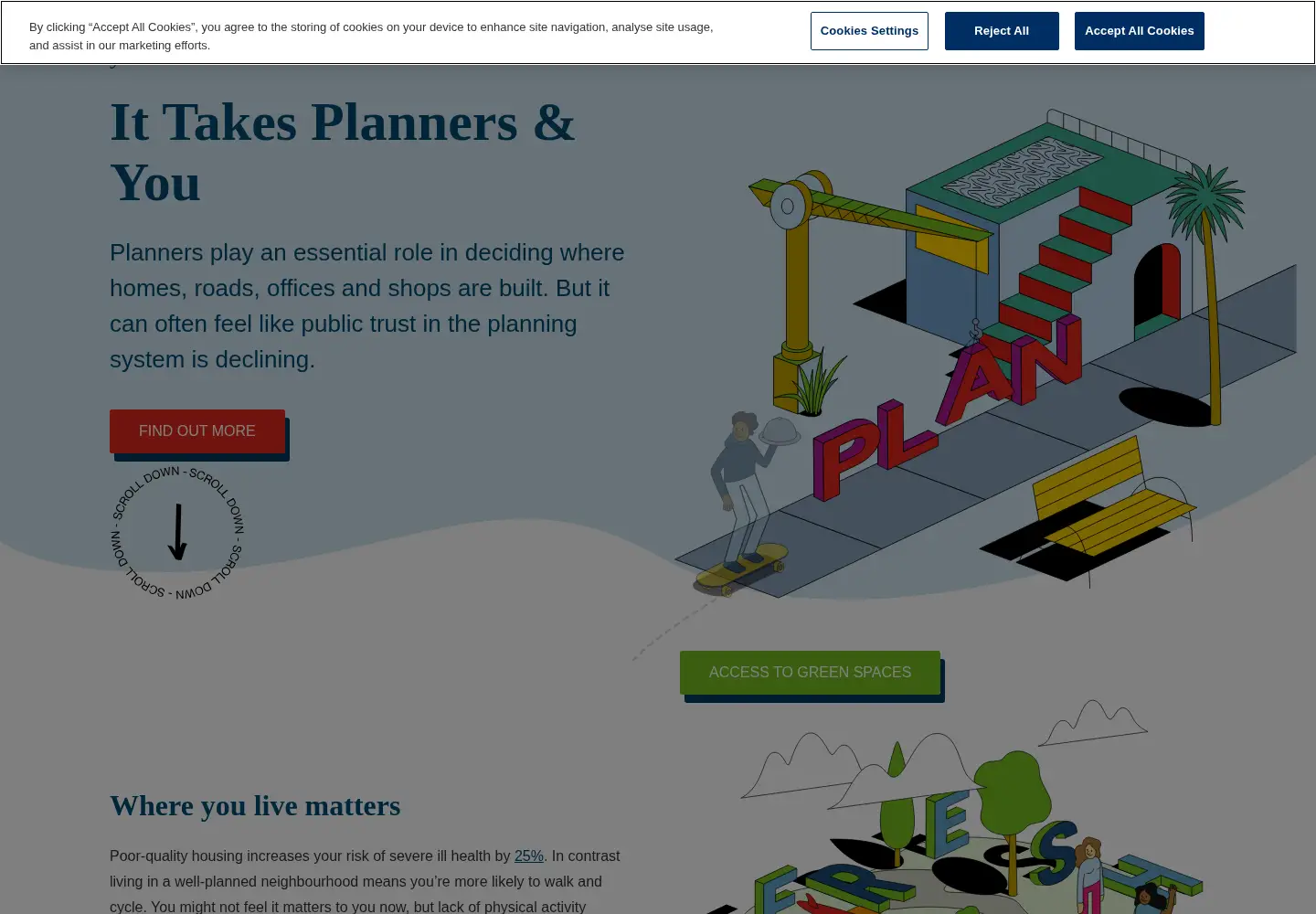 Screenshot of planningyourworld.org.uk