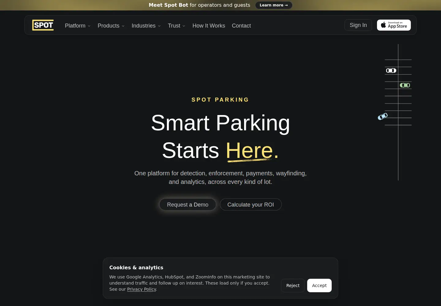 Screenshot of spotparking.app
