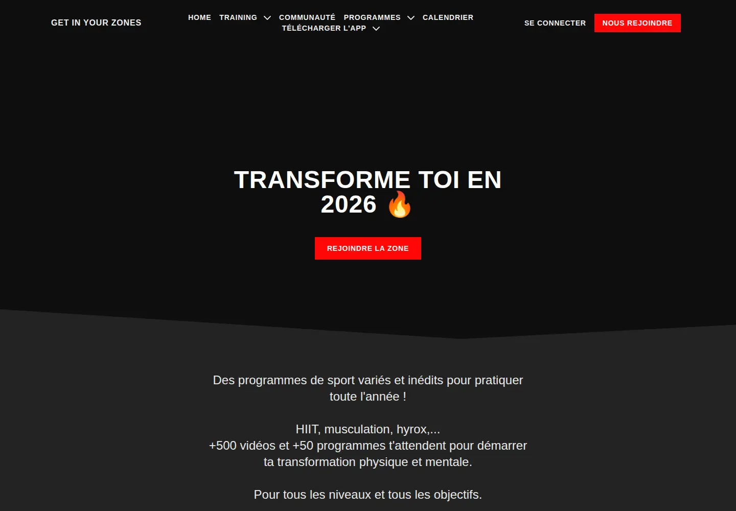 Screenshot of getinyourzones.com
