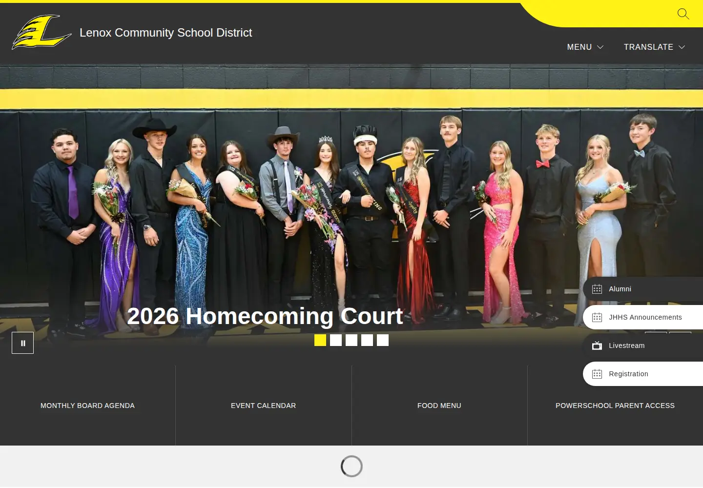 Screenshot of lenoxschools.org