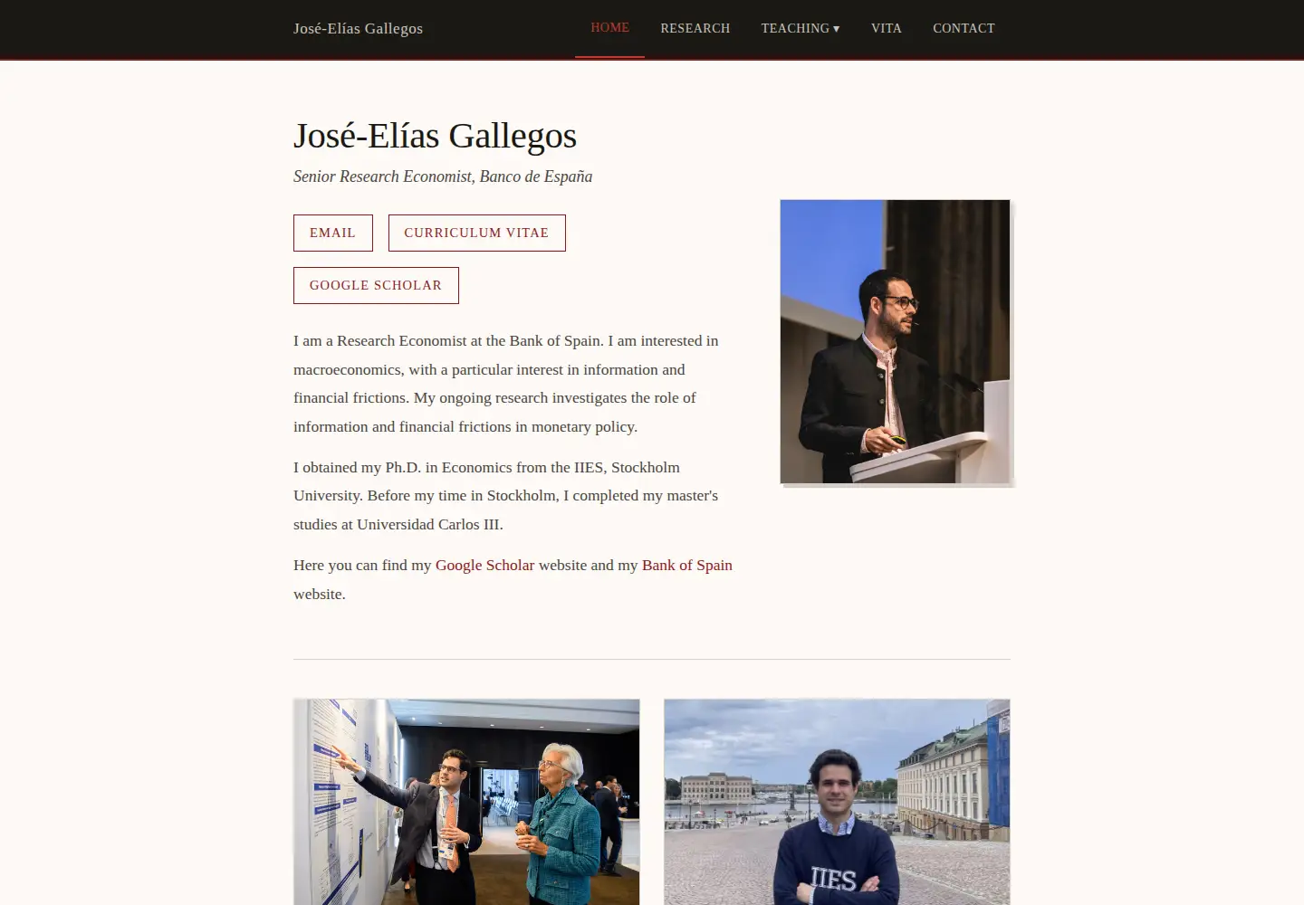 Screenshot of joseeliasgallegos.com