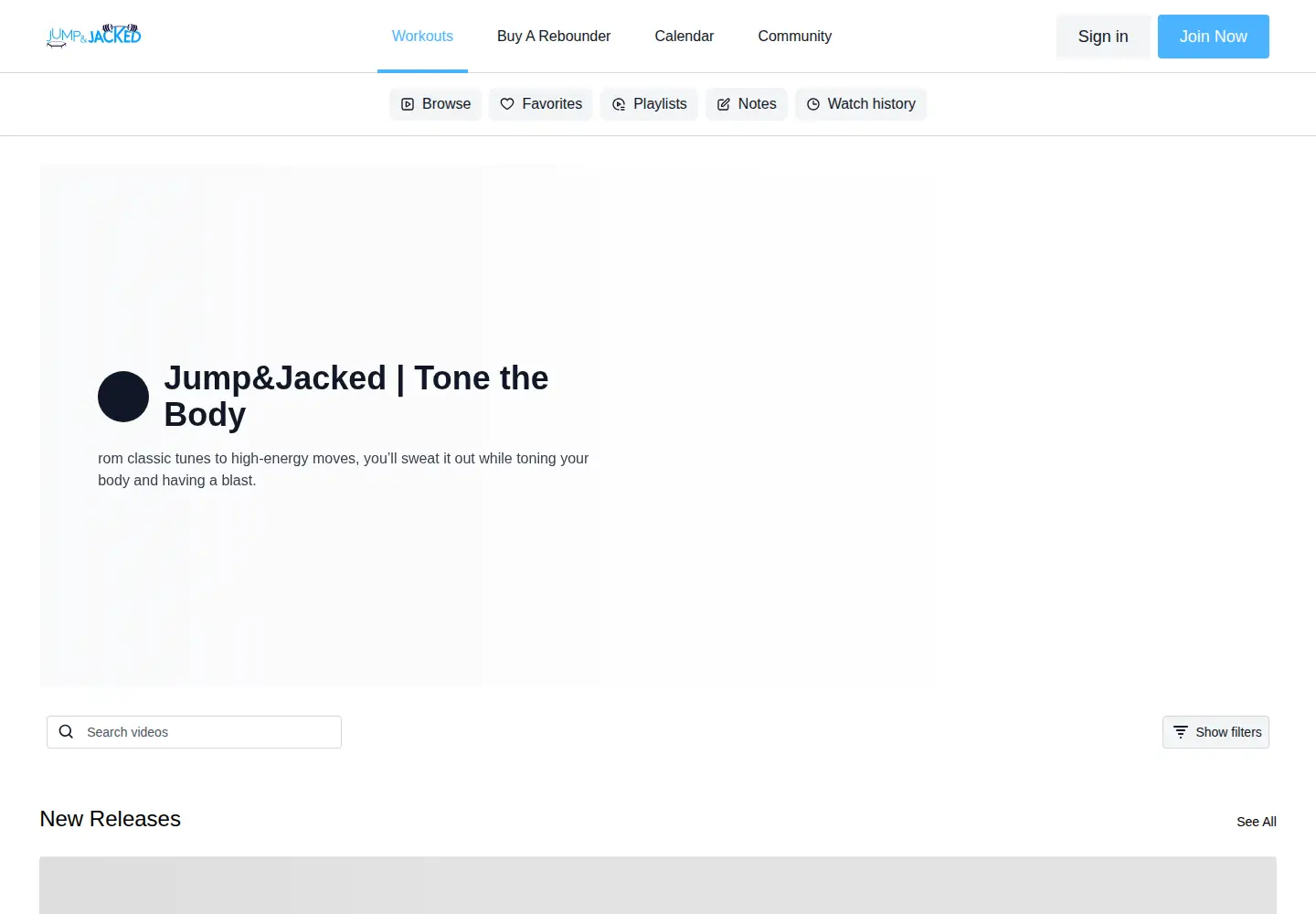 Captured homepage of jumpnjacked.com in the current scan