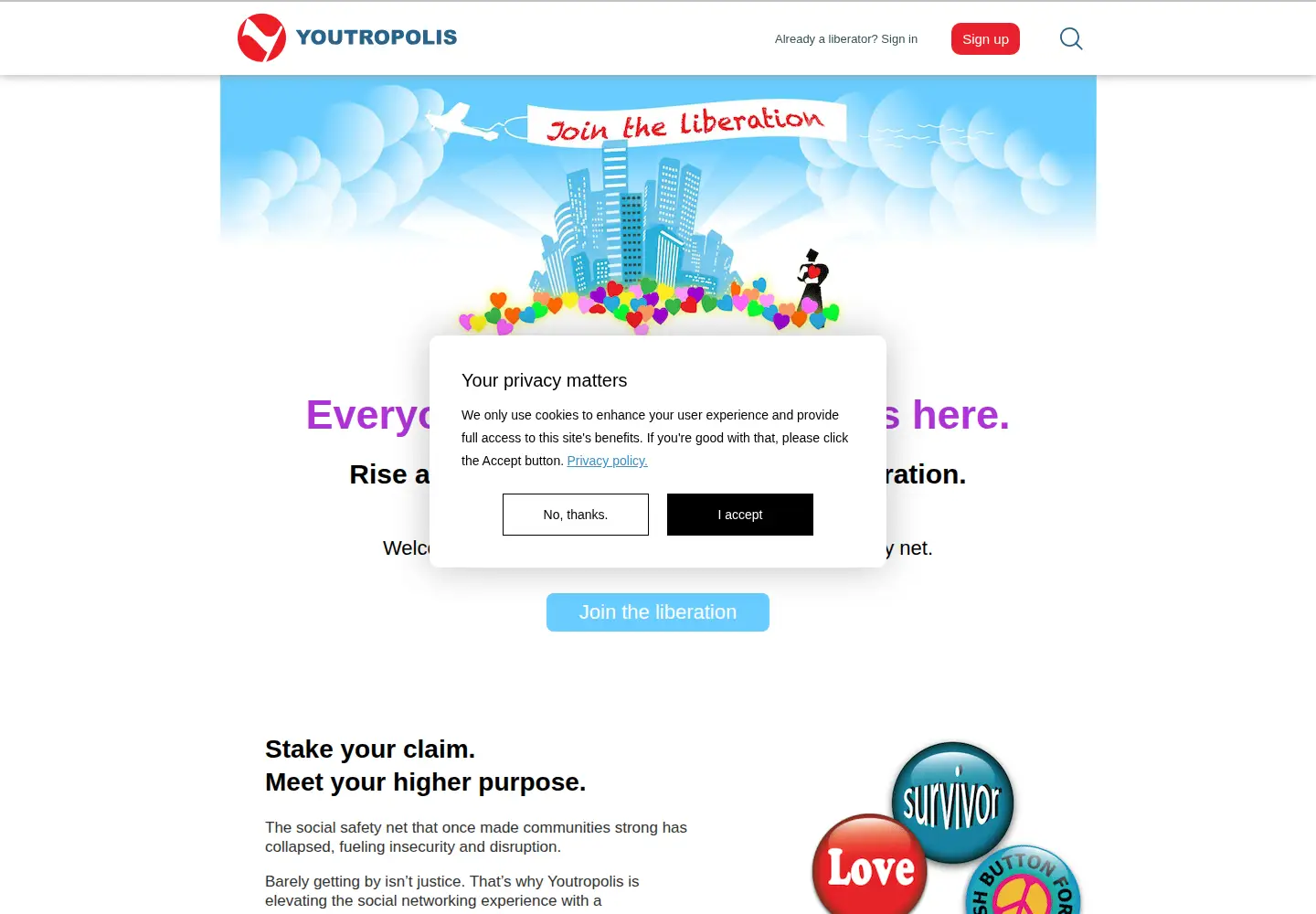 Screenshot of youtropolis.com