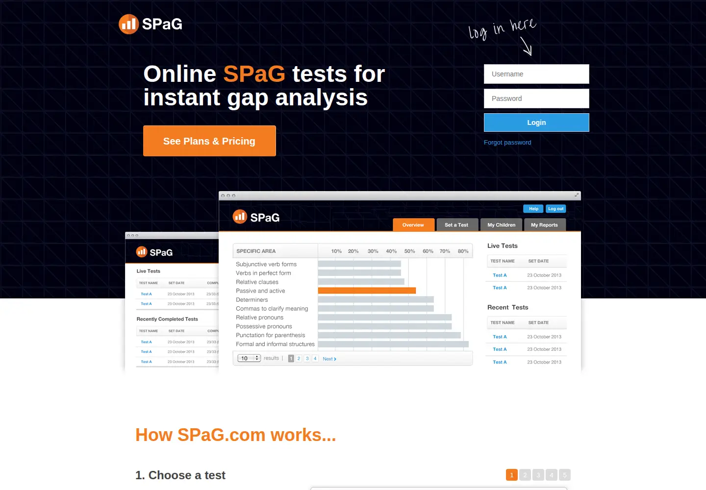 Screenshot of spag.com