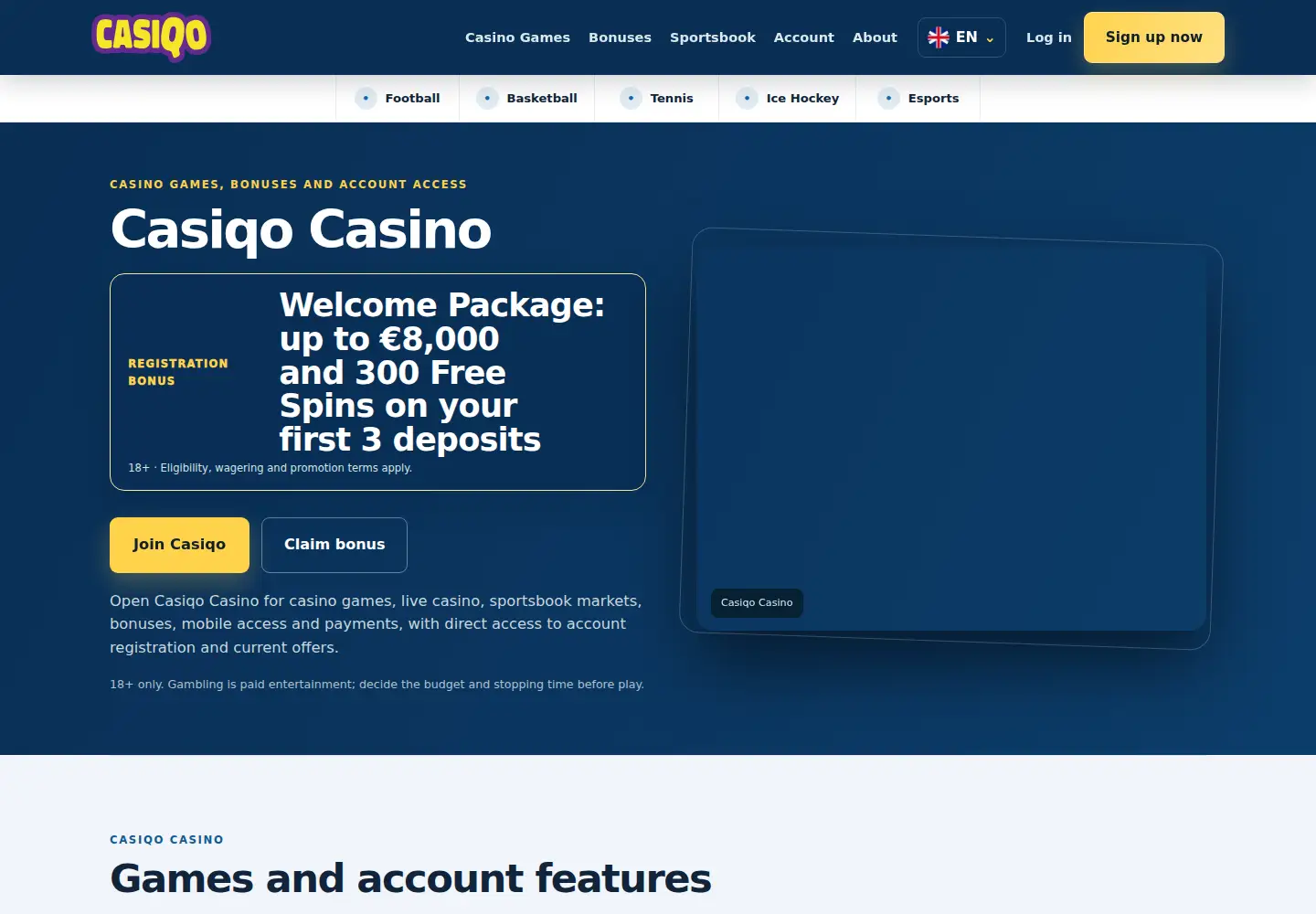 Screenshot of casiqo.eu