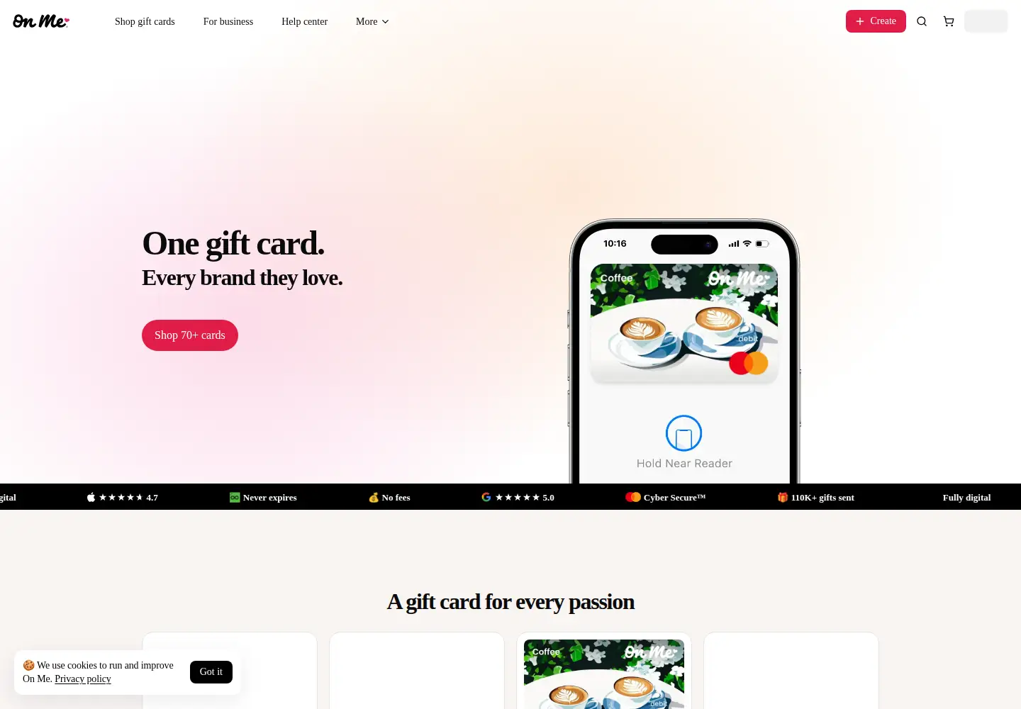 Screenshot of onme.com