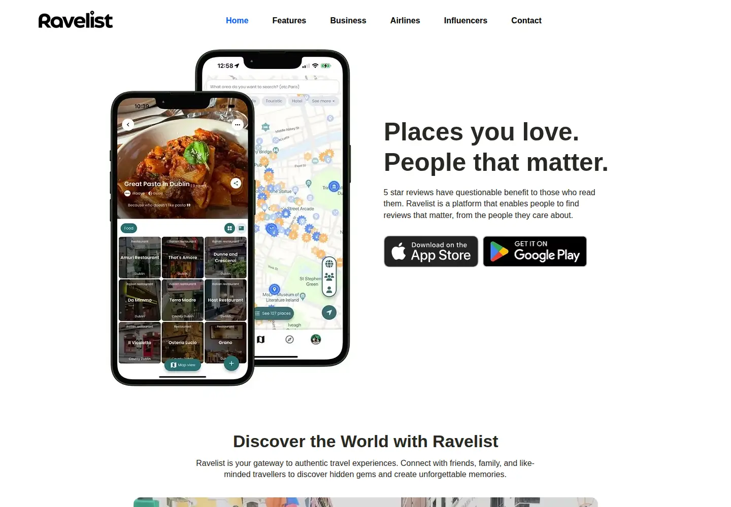 Captured homepage of ravelist.com in the current scan
