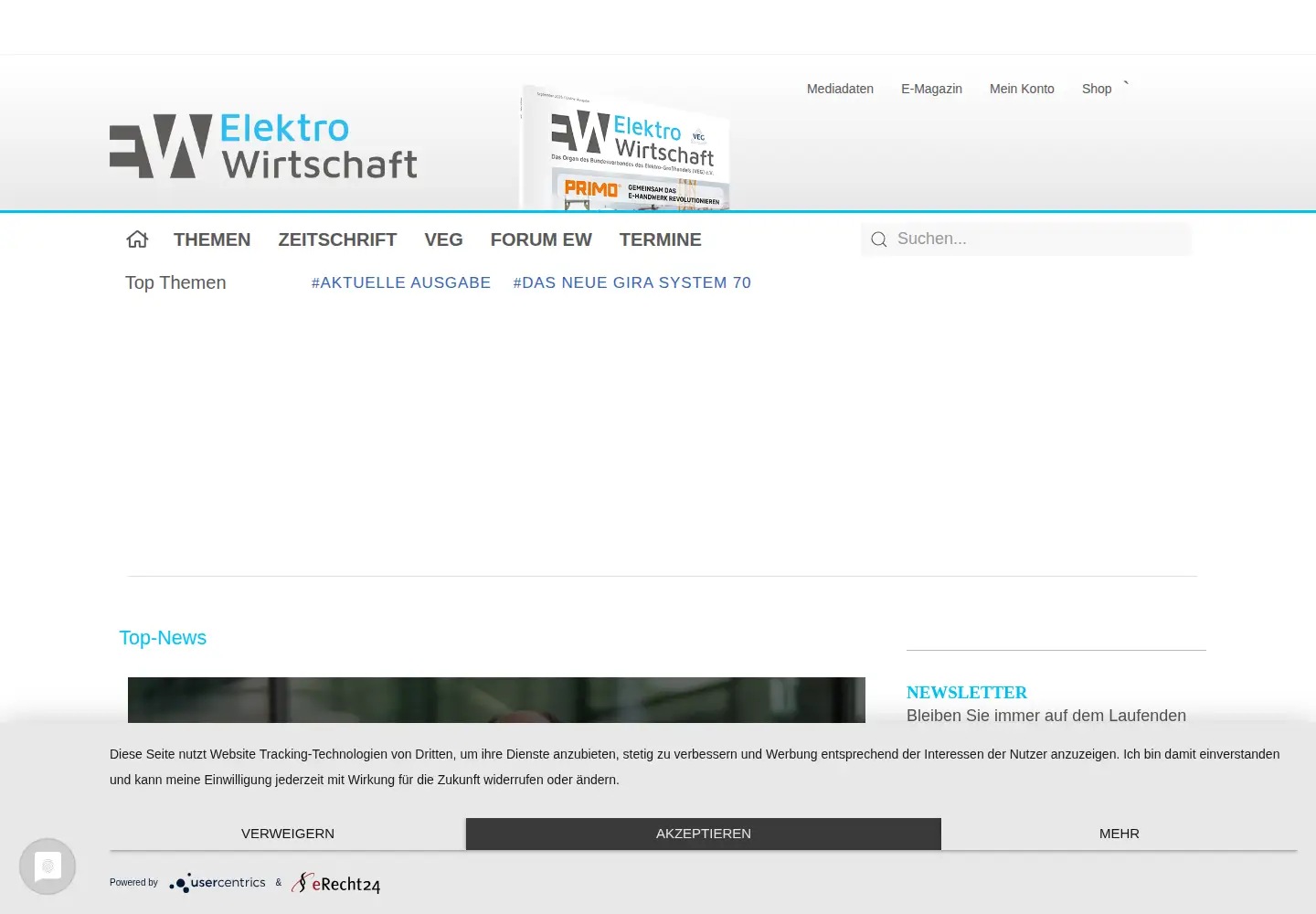 Screenshot of elektrowirtschaft.de