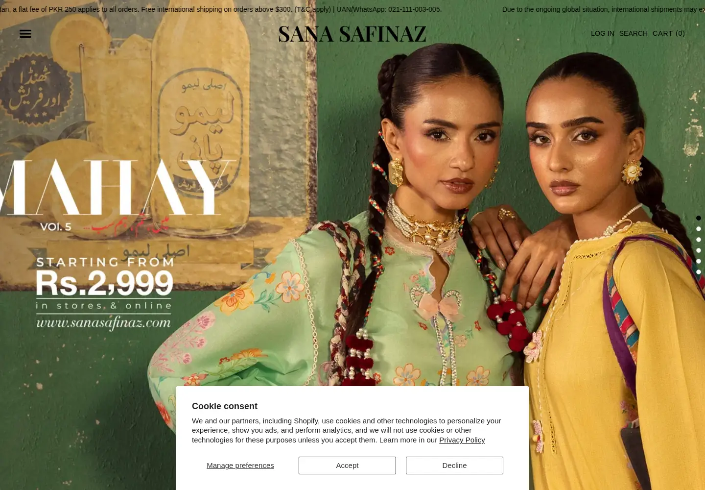 Screenshot of sanasafinaz.com