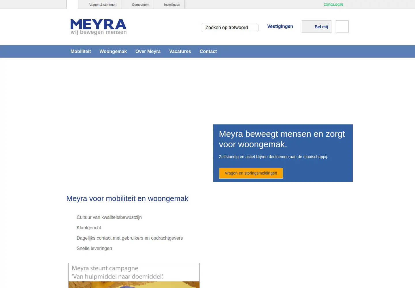 Screenshot of meyra.nl