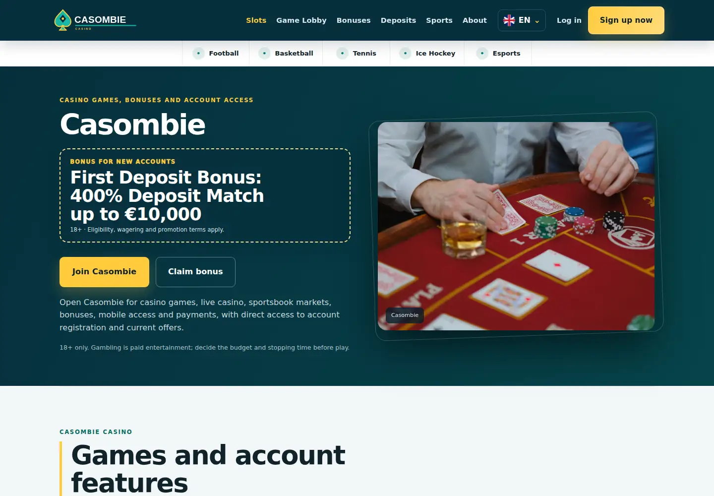 Screenshot of casombie.eu
