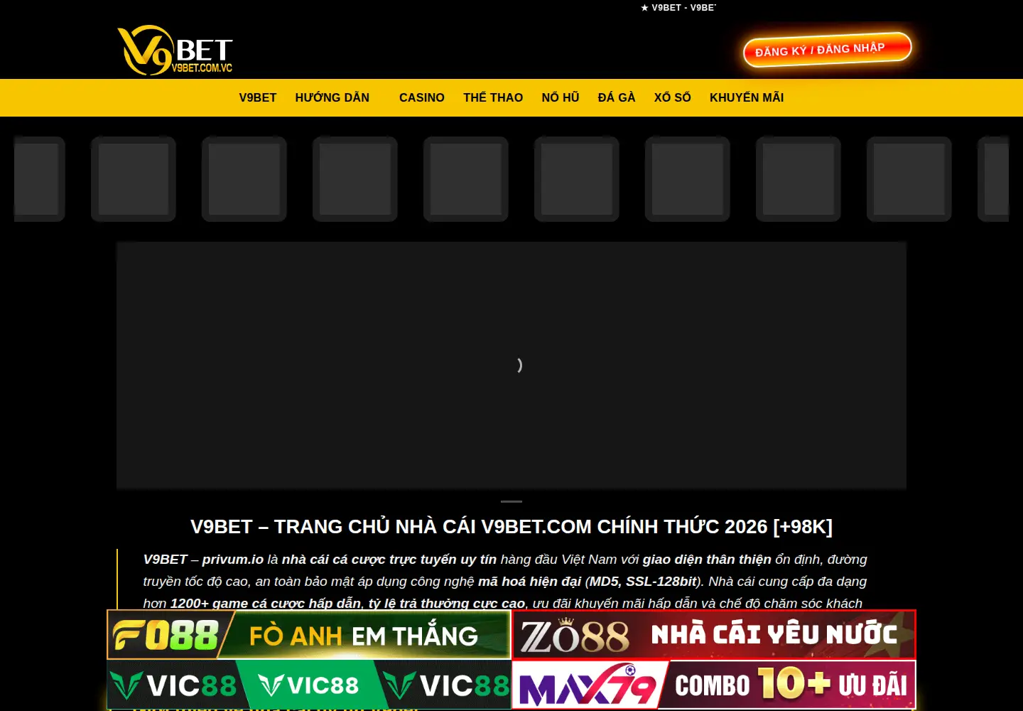 Screenshot of v9bet883.com