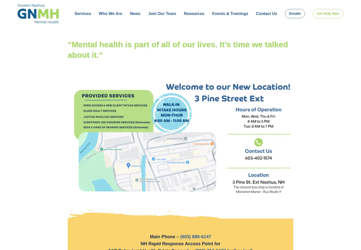Screenshot of gnmhc.org