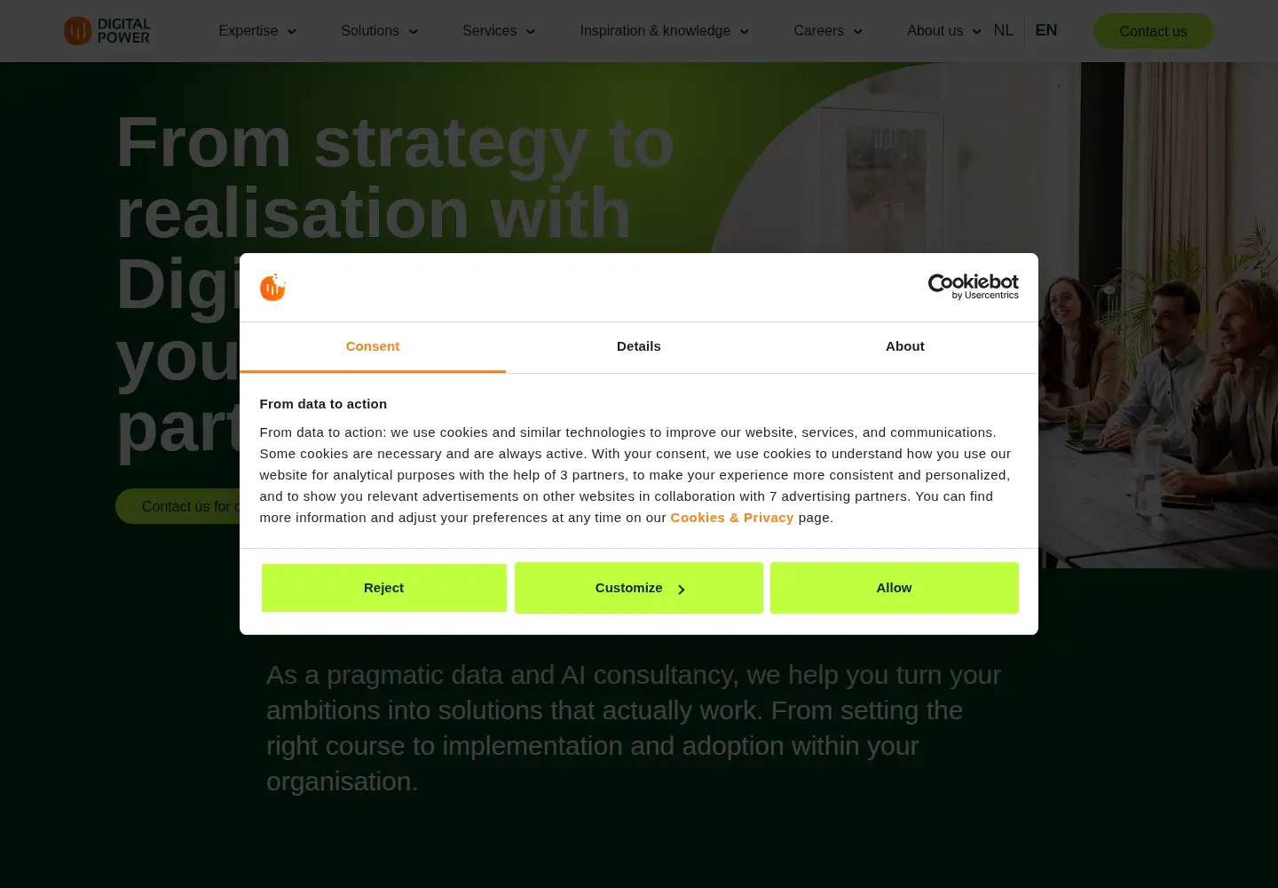 Captured homepage of digital-power.com in the current scan