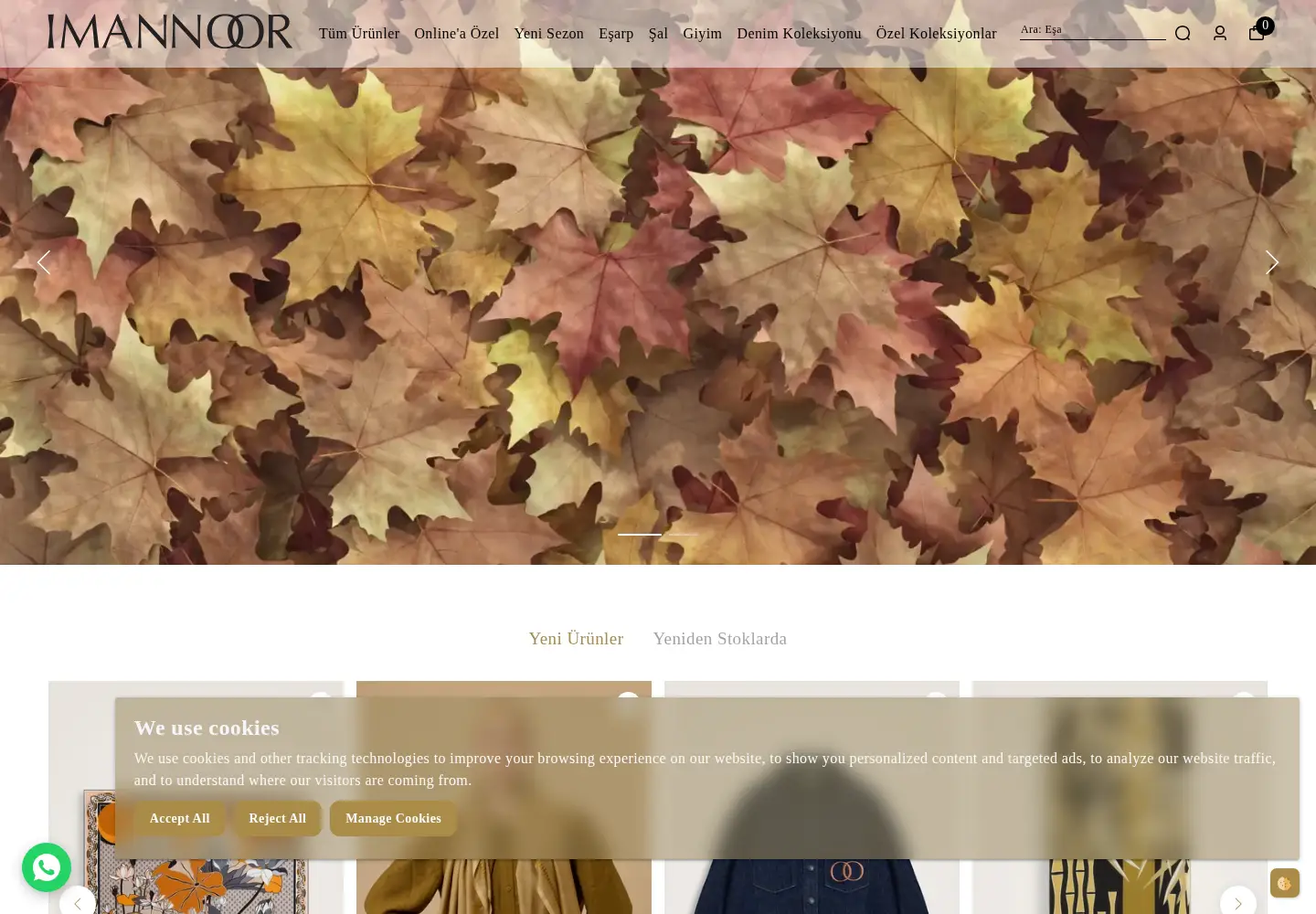 Captured homepage of imannoor.com in the current scan