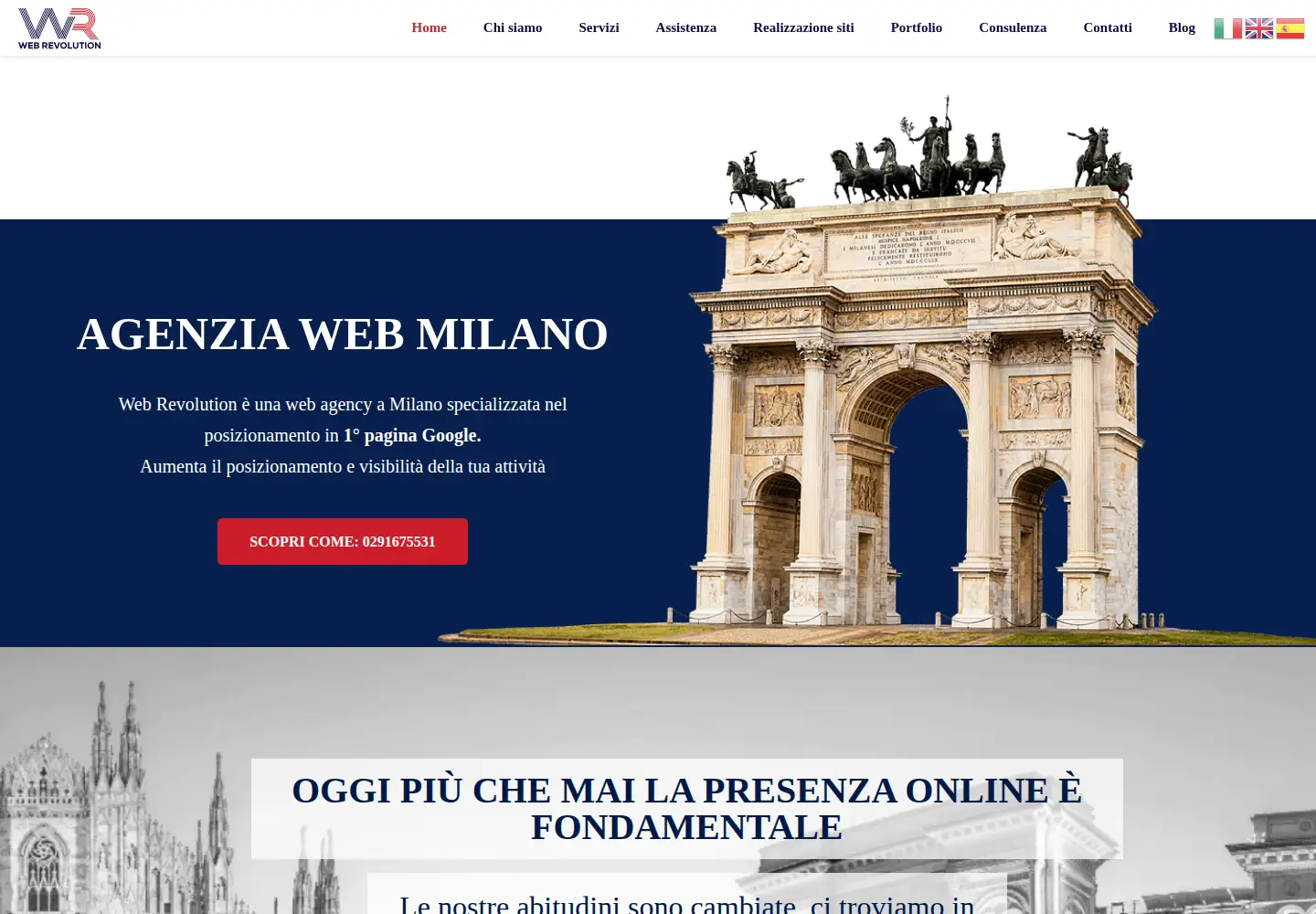 Screenshot of webrevolutionagency.com
