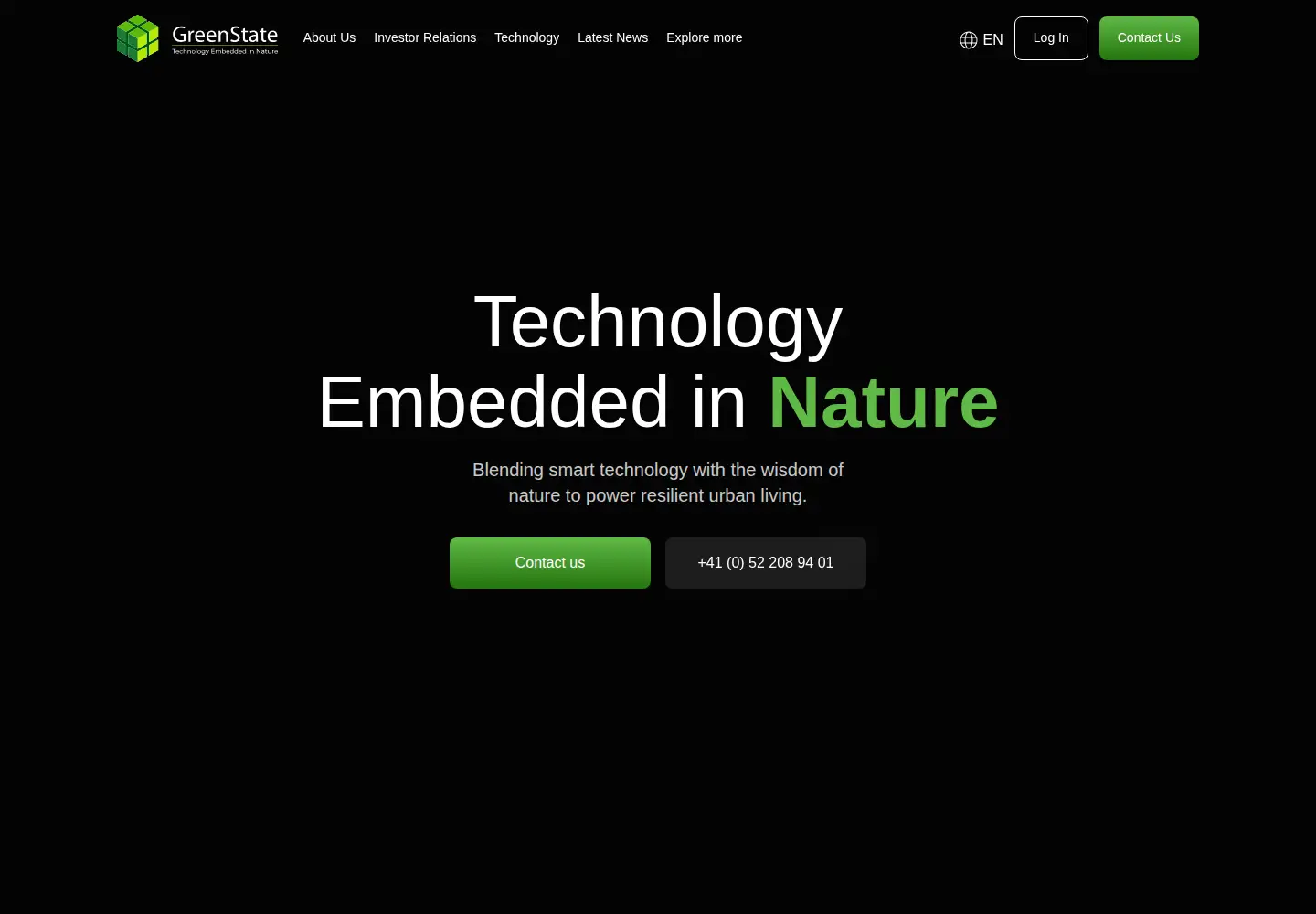 Captured homepage of greenstate.ch in the current scan